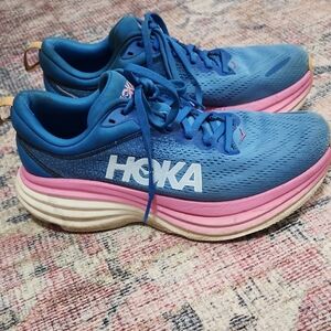 Hoka Women's Blue and Pink Athletic Shoes